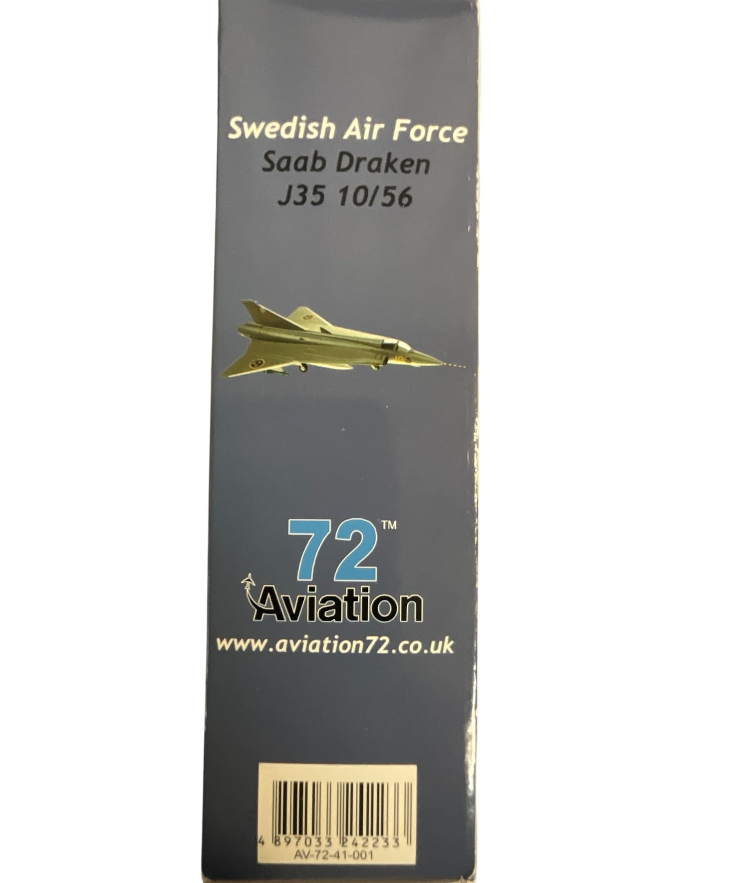 1/72 Aviation72 (AV72-41-001) Saab J35 Draken (10/56) Linkoping-Malmen Sweden 2010, Swedish Air Force (Limited Edition)