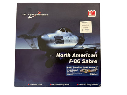 1/72 HobbyMaster (HA4301) North American F86F Sabre (FU897 c/n 12897) "The Huff" flown by Lt. Jim Thompson (2 Kills) 1953 Suwon AB, South Korea, 39th FS, 51st FW,  U.S.A.F. (Limited Edition of 2000)