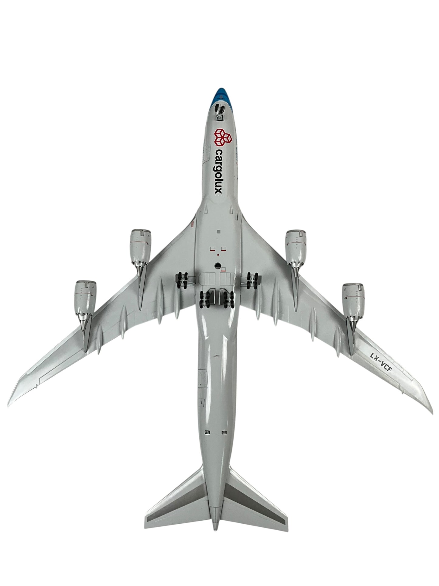 1/200 JC Wings (XX20079C) Boeing B747-8F (LX-VCF) "Not Without My Mask" (Interactive Series) Cargolux (Limited Edition) 2021 Release