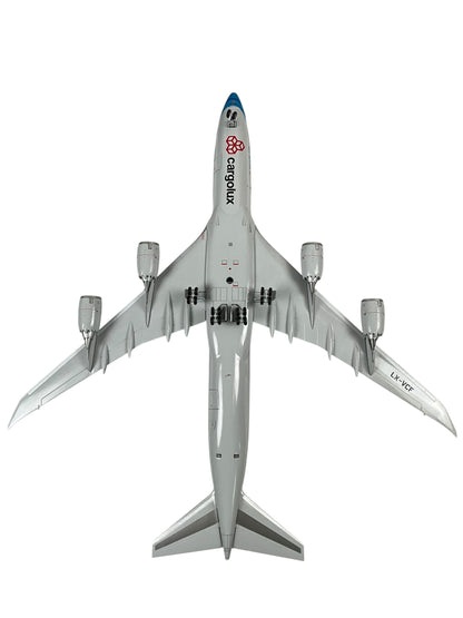1/200 JC Wings (XX20079C) Boeing B747-8F (LX-VCF) "Not Without My Mask" (Interactive Series) Cargolux (Limited Edition) 2021 Release