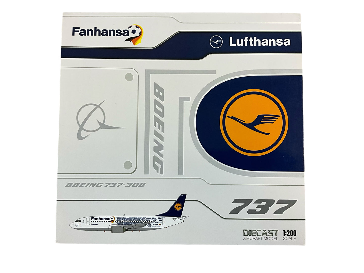 1/200 JC200 (EW2733001) Boeing B737-300 (D-ABEK) "Fanhansa" DLH 6th Livery Lufthansa (Limited Edition)