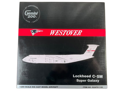 1/200 Gemini200 (G2AFO1136) Lockheed C5M Super Galaxy (70037) "Spirit of Chicopee" Westover Massachusetts AFRC 439th AW U.S.A.F. (Limited Edition) 2024 Release