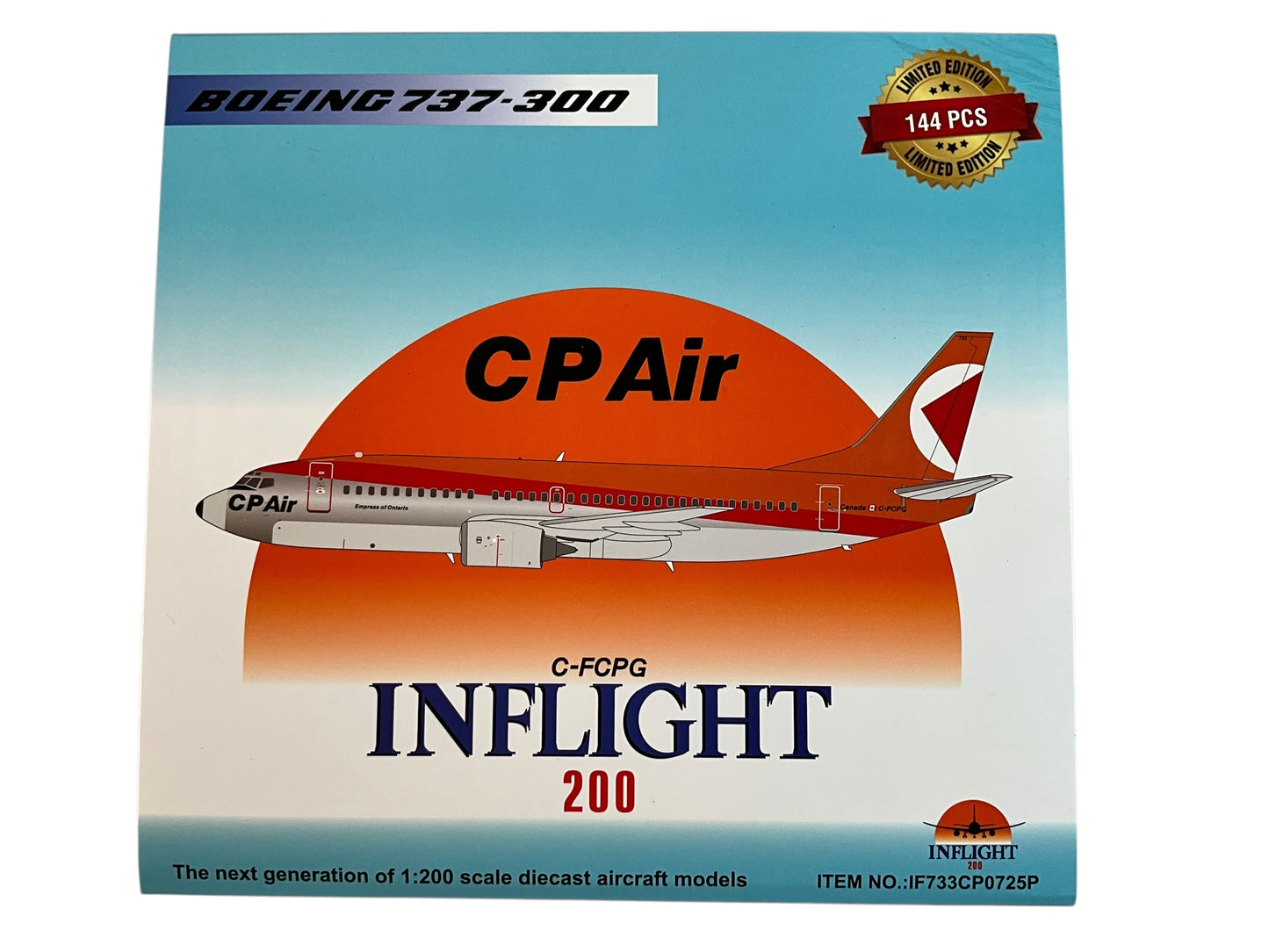1/200 Inflight200 (IF733CP0725P) Boeing B737-300 (C-FCPG) "Empress of Ontario" CP Air (Limited Edition of Only 144)