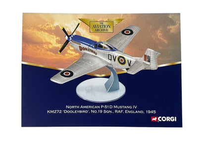 1/72 Corgi (AA32206) North American P51D Mustang IV (KM272) "DooleyBird" flown by Fl/Lt Dooley No.19 Sqdn R.A.F. England 1945 (Limited Edition #1885 of Only 2500)