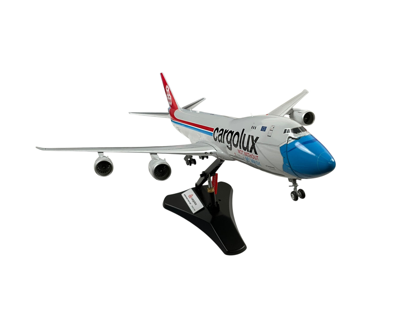 1/200 JC Wings (XX20079C) Boeing B747-8F (LX-VCF) "Not Without My Mask" (Interactive Series) Cargolux (Limited Edition) 2021 Release