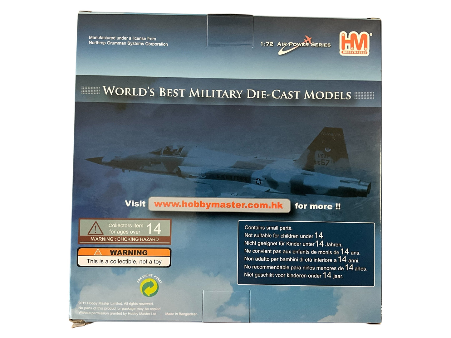 1/72 Hobbymaster (HA33015) Canadair CF5D Freedom Fighter (116807) 3 Tone Blue & Grey Camo 1979  419 "Moose" Sqdn, Canadian Armed Forces (Limited Edition) 2026 Release