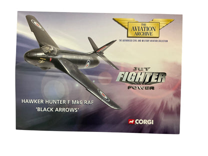 1/72 Corgi (AA49802) Hawker Hunter F Mk.6 (XF506/X) flown by S/L Peter A.Latham A.F.C. "Black Arrows" 1956-1961 No.111 Sqdn R.A.F. (Limited Edition #2790 of Only 6800) 2000 Release