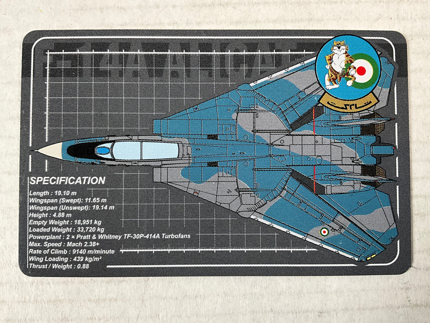 1/72 JC Wings (JCW-72-F14-006) Grumman F14A (Tomcat) "Alicat" (3-6045) Grey & Blue Camo, Islamic Republic of Iran Air Force (Limited Edition #422 of Only 750)