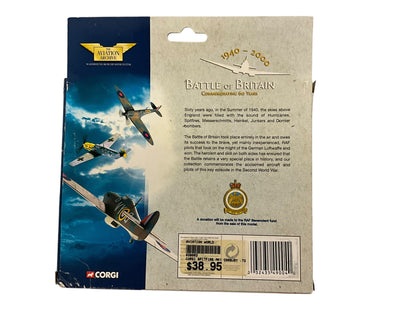 1/72 Corgi (49004) Supermarine Spitfire Mk.1 (R6835 / XT-W) flown by Flg.Off. Brian Carbury (N.Z. Ace 15+1/2 Kills) No.603 Sqdn. R.A.F. (Limited Edition) 2000 Release