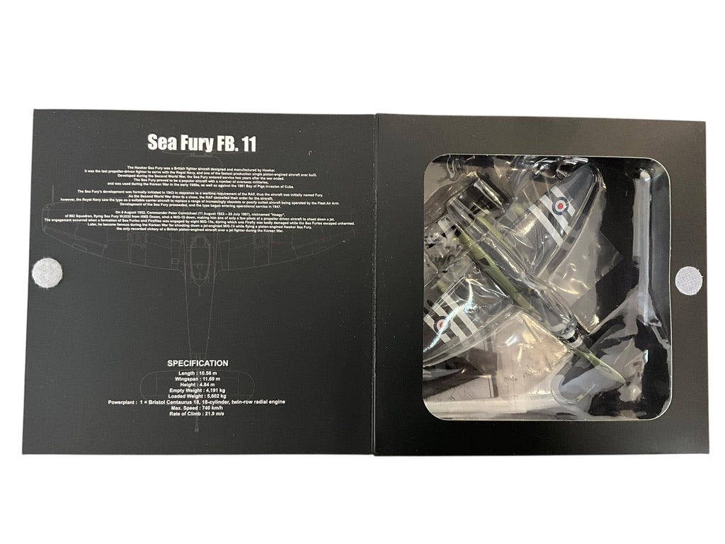 1/72 JC Wings (JCW-72-SFURY-001) Hawker Sea Fury FB.11 (114 / WJ232) flown by Korean War Mig15 Killer Peter "Hoagy" Carmichael, 802 Naval Air Sqdn, Royal Nay (Limited Edition of Only 600)