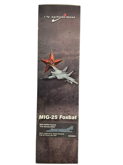 1/72 HobbyMaster (HA5602)  Mikoyan-Gurevich MiG25PDS Foxbat (25211) "The Hornet Killer"flown by Lt. Zuhair Dawood Jan17 1991, 84th Sqdn, Iraqi Air Force (Limited Edition) 2018 Release