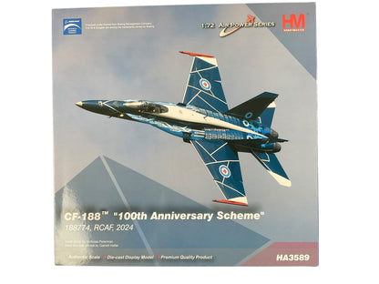 1/72 HobbyMaster (HA3589) McDonnell Douglas CF188 (F18A) Hornet (188774) "R.C.A.F. 100th Anniversary Scheme" R,C.A.F. 2024 (Limited Edition)