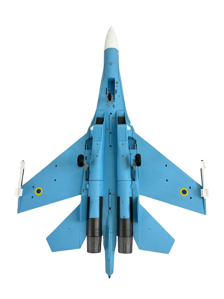 Ukrainian Air Force Sukhoi SU-27 Flanker Splinter Camouflage JC Wings 1:72 Scale Die Cast Model NIB