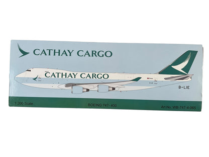 1/200 (Inflight200) White Box (WB-747-4-065) Boeing B747-400 (B-LIE) Cathay Cargo (Limited Edition of Only 60) 2024 Release