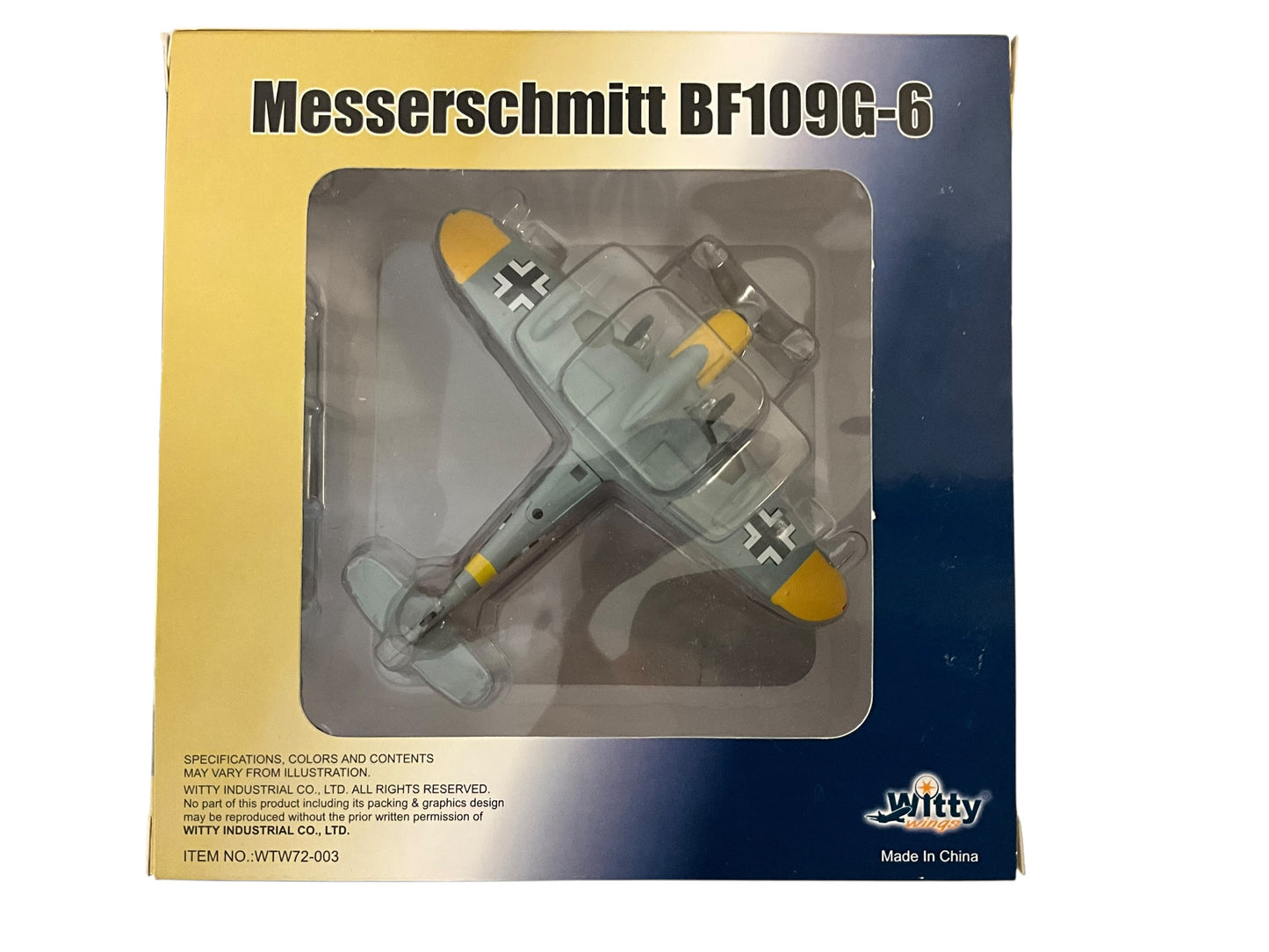 1/72 Witty Wings (WTW72-003-01) Messerschmitt Bf109G-6 (Double Cevron 5) "Chistl" flown by Gerhard Barkhorn, JG52,  WWII, Drittes Reich Luftwaffe (Limited Edition)