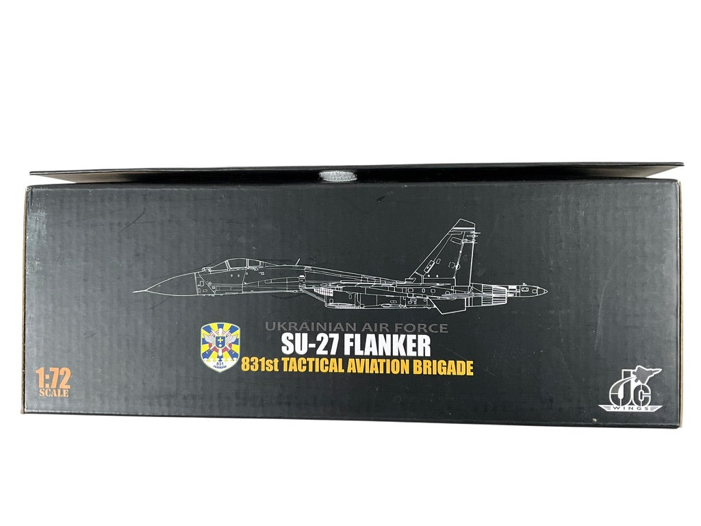 1/72 JC Wings (JCW-72-SU27-001) Sukhoi SU27 Flanker (Blue 08) Sky Blue Splinter Pattern Camo 831 Tactical Aviation Brigade, Ukraine Air Force (Limited Edition #599 of Only 720) 2022 Release