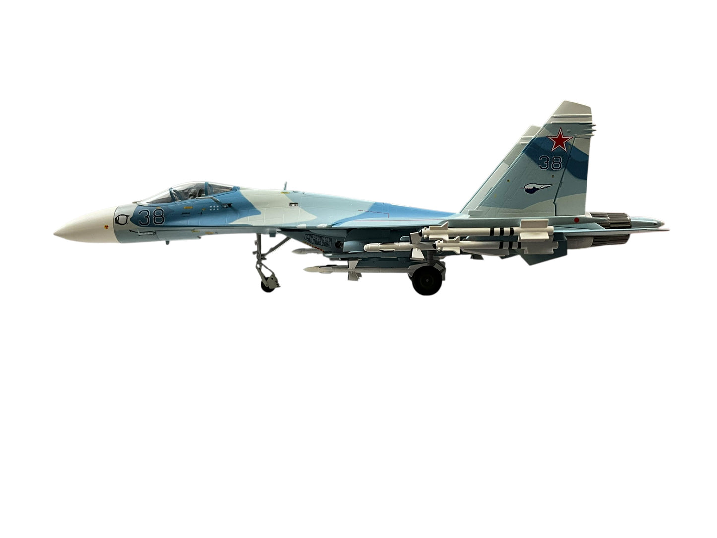 1/72 (Witty Wings) Sky Guardians (WTW-72-014-007) Sukhoi SU27 Flanker-B (Blue 38) "Evil Eye" 3-Tone Blue Splinter Pattern Camo, Russian Air Force (Limited Edition)