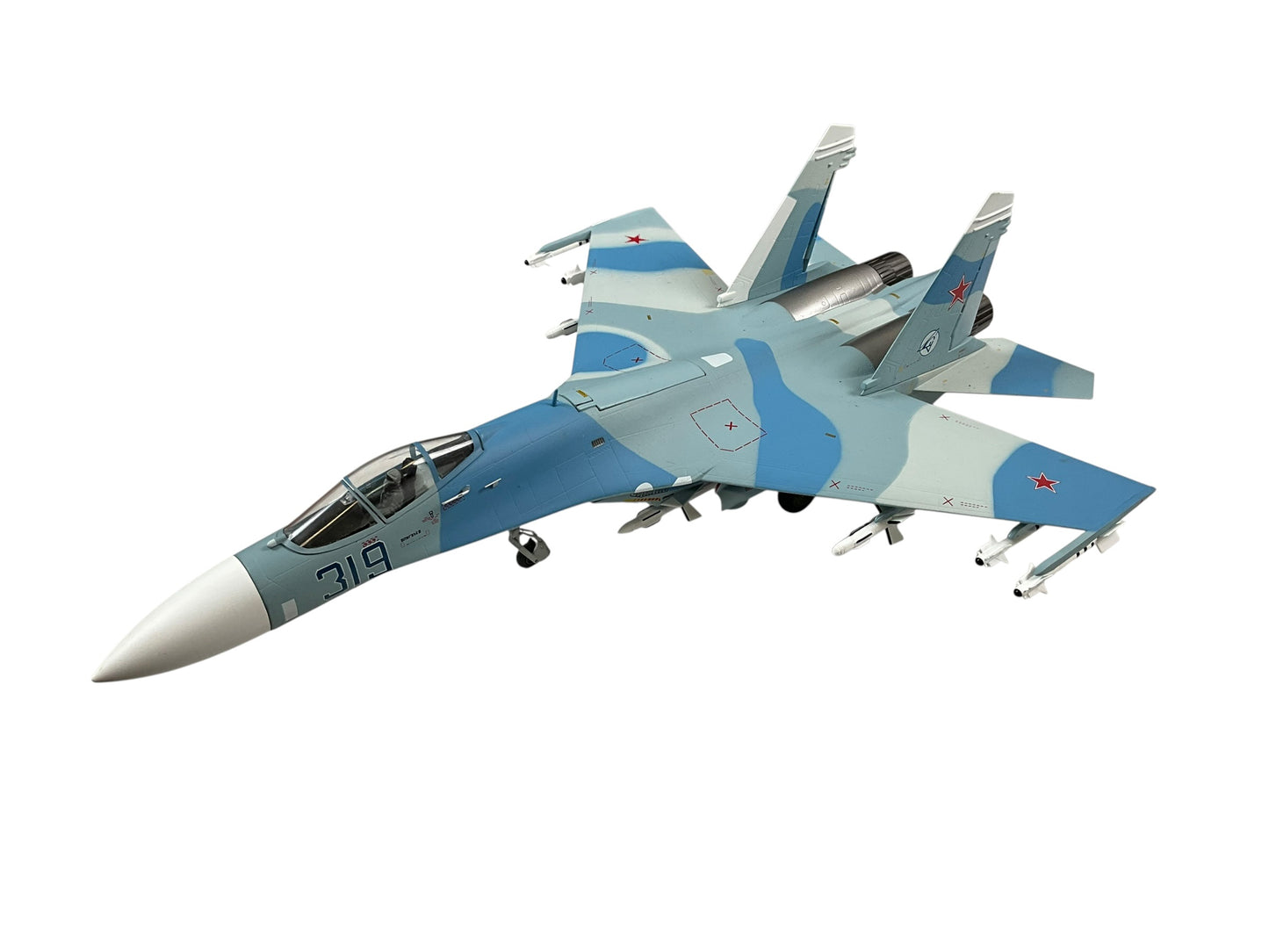 1/72 (Witty Wings) Sky Guardians (WWT-72-014-004) Sukhoi SU27 Flanker-B (Blue 319) 3-Tone Blue Camo, Soviet Air Force (Limited Edition)