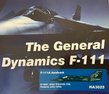 1/72 Hobbymaster (HA3025) General Dynamics F111 Aardvark (67-0067) Thailand, 1970, 474th TFW, 429th TFS, USAF (Limited Edition of Only 800)