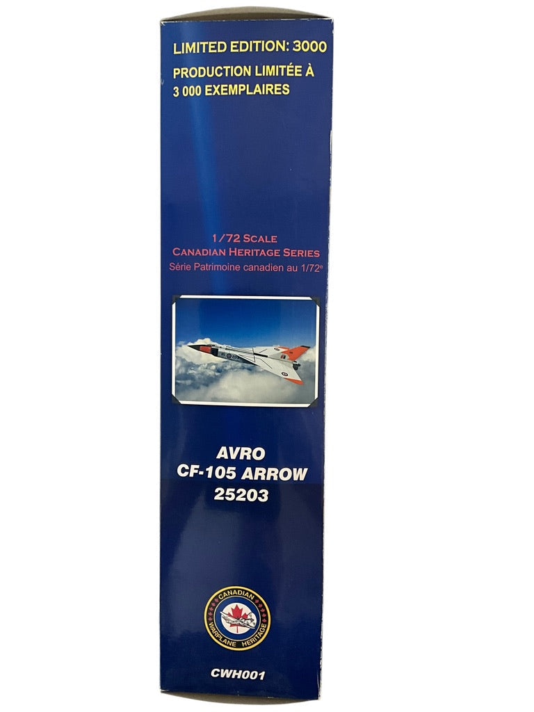 1/72 (HobbyMaster) Canadian Warplane Heritage Museum (CWH001) Avro (Canada) CF105 Arrow (25203) RL203 (Limited Edition of 3000)