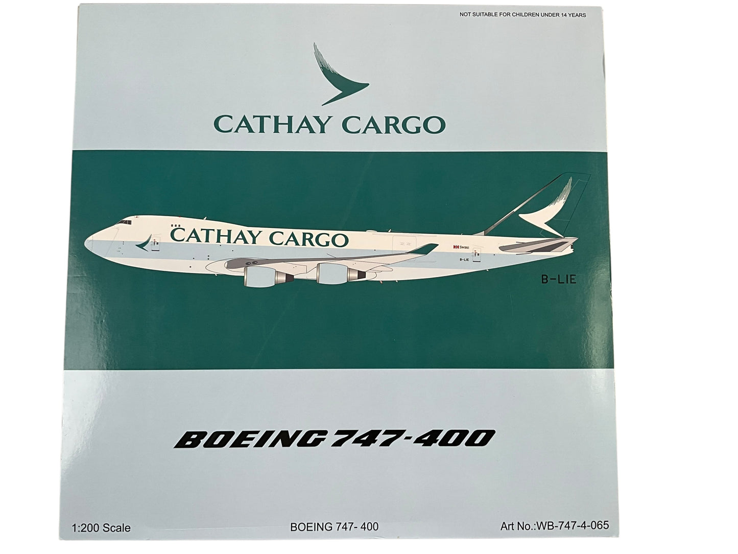 1/200 (Inflight200) White Box (WB-747-4-065) Boeing B747-400 (B-LIE) Cathay Cargo (Limited Edition of Only 60) 2024 Release