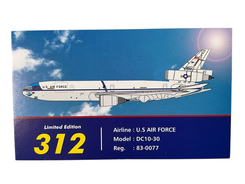 1/200  Aviation200 (AV2KC1001) McDonnell Douglas KC10A Extender (83-0077) "Great White" 1988 S.A.C. Livery, Seymour Johnson AFB, NC, 68th ARW, U.S.A.F. (Limited Edition #077 of ONLY 312)