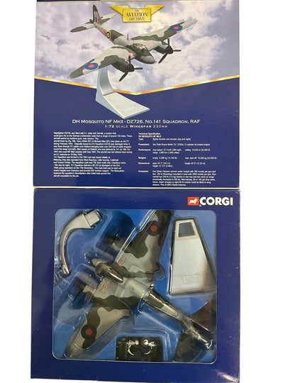 1/72 Corgi (AA32803) DeHavilland Mosquito NF Mk.II (TW-Z / DZ726) flown by F/O Harry White D.F.C & F/O Michael Allen D.F.C., No.141 Sqdn R.A.F. (Limited Edition #4784 of Only 5400)