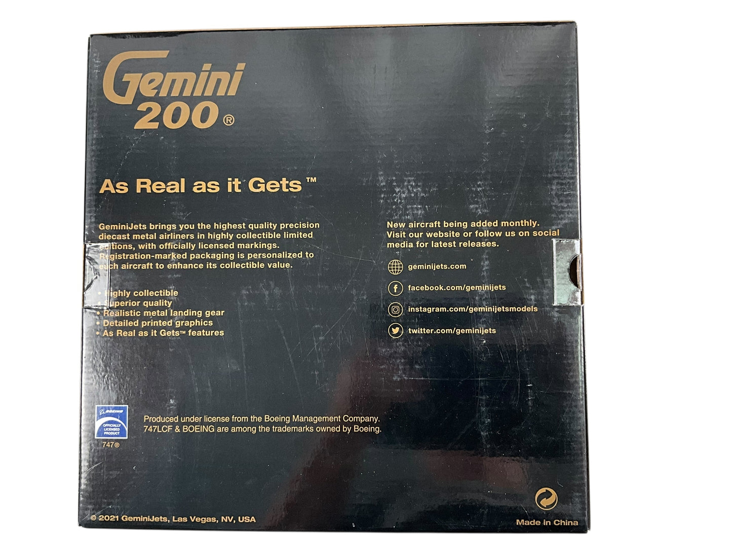 1/200 Gemini200 (G2BOE1003F) Boeing B747-400LCF DreamLifter (N718BA) "Flaps Down" The Boeing Company (Limited Edition) 2021 Release