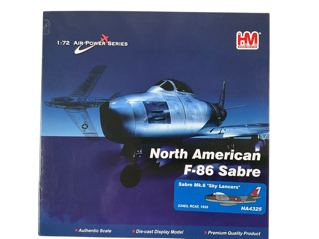 1/72 HobbyMaster (HA4325) North American F-86E (Canadair CL13 Sabre Mk.6) Sabre (23483) "Skylancers" Aerobatic Display Team R.C.A.F. 1956 (Limited Edition)