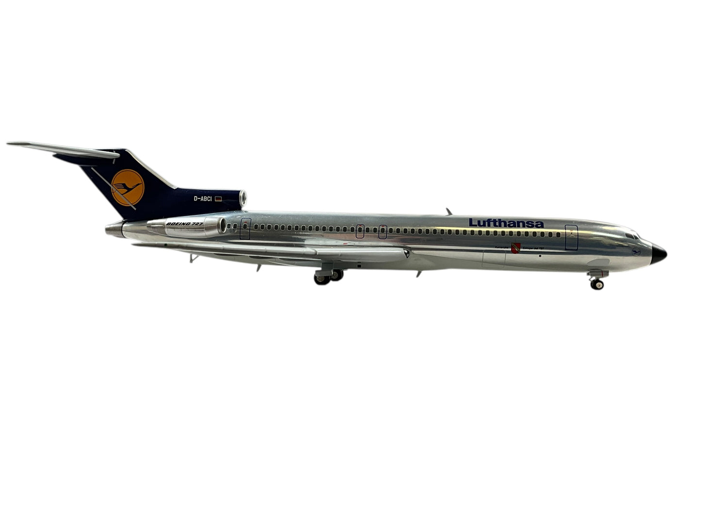 1/200 Limox (LH29) Boeing B727-200 (D-ABCI) "Karlsruhe" DHL 5th Livery with Polished Aluminum Fuselage, Lufthansa (Limited Edition)