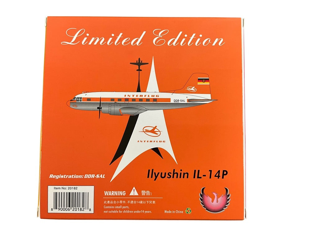 1/200 Phoenix (20182) Ilyushin IL-14P (DDR-SAL) Interflug (Limited Edition) 2025 Release