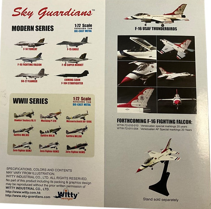 1/72 Sky Guardians (WTW-72-010-013) Lockheed Martin F16A Fighting Falcon "Thunderbirds" U.S.A.F. (Limited Edition)