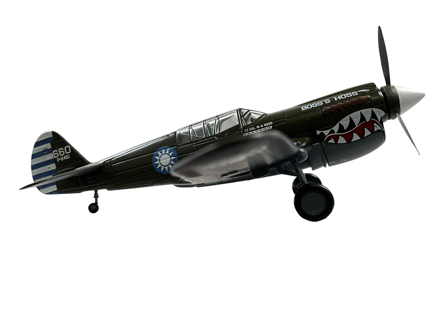 1/72 IXO Models (PIXJ00021) Curtiss P40N Warhawk (660 / P-11461) "Boss's Hoss" flown by Lt.Col. W.N.Reed (Ace w/7 Jap Kills) with "Flying Tigers" A.V.G. Nationalist Chinese Air Force (Limited Edition)