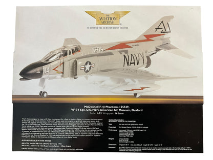 1/72 Corgi (AA33212) McDonnell Douglas F4J Phantom II (#114 cx/n 155529) Vietnam War 1972 U.S.S. America VF-74 U.S. Navy (Limited Edition #1801 of 2500) 2008 Release