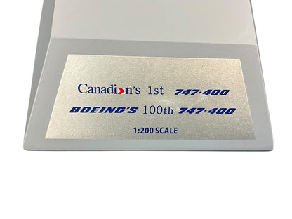 1/200 (Inflight200) B-Models (BP-744-100) Boeing B747-475 (C-GMWW) " Maxwell W. Ward " Boeing's 100th B747-400" 1st CDN "Chevron" Livery - Canadian Airlines International (Limited Edition)
