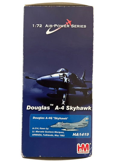 1/72 HobbyMaster (HA1419) Douglas A4Q Skyhawk (3A-314) flown by Lt. Marcelo Gustavo Marquez, Falklands May 1982, 3 Escuadrilla de Caza y Ataque, Armada Argentina (Limited Edition of Only 700)