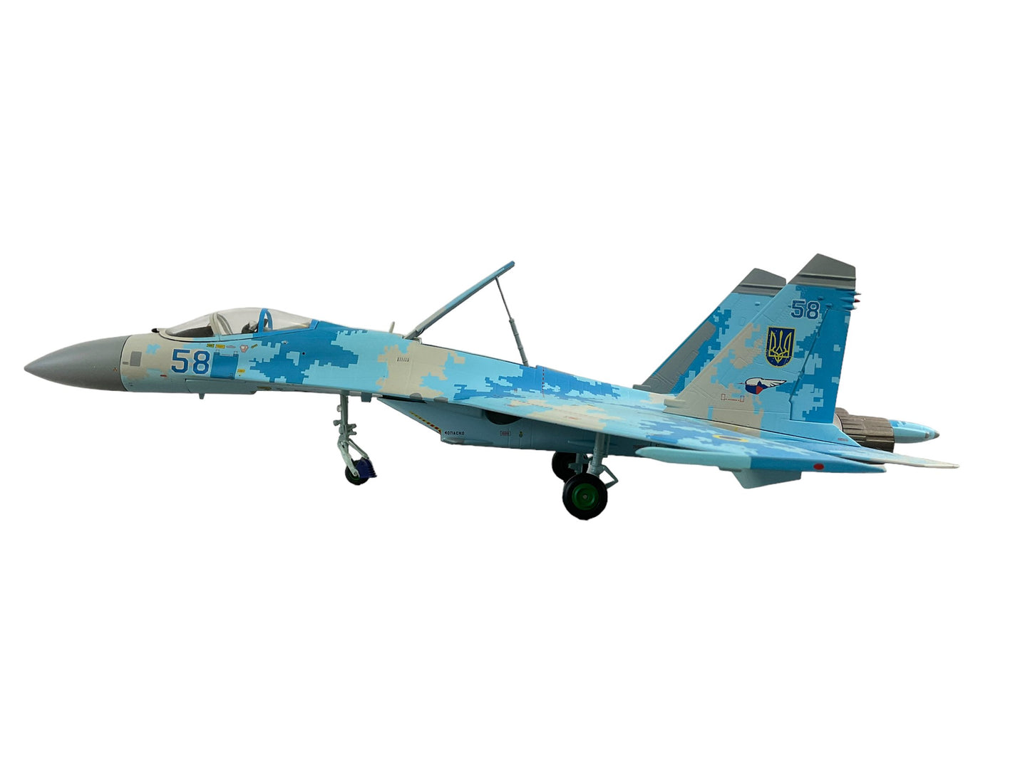 Ukrainian Air Force Sukhoi Su-27 Flanker JC Wings 1:72 Scale Die Cast Model NIB Digital Pattern