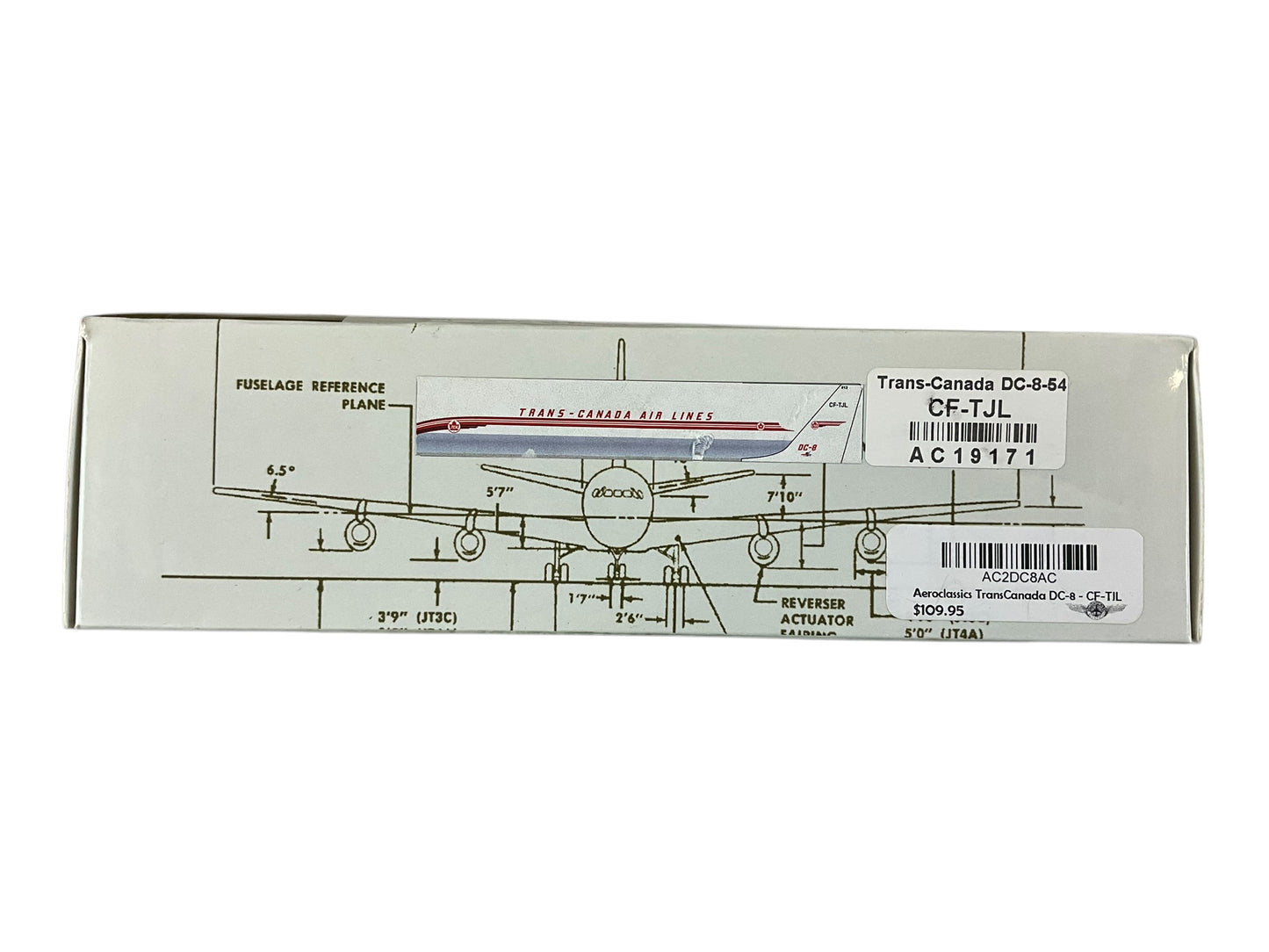 1/200 AeroClassicsS200 (AC19171) Douglas DC8-54 (CF-TJL) Trans-Canada Airlines (Limited Edition of ONLY 90)