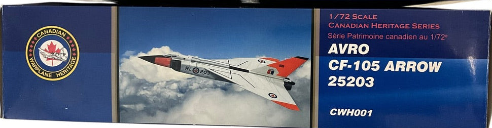 1/72 (HobbyMaster) Canadian Warplane Heritage Museum (CWH001) Avro (Canada) CF105 Arrow (25203) RL203 (Limited Edition of 3000)