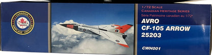 1/72 (HobbyMaster) Canadian Warplane Heritage Museum (CWH001) Avro (Canada) CF105 Arrow (25203) RL203 (Limited Edition of 3000)