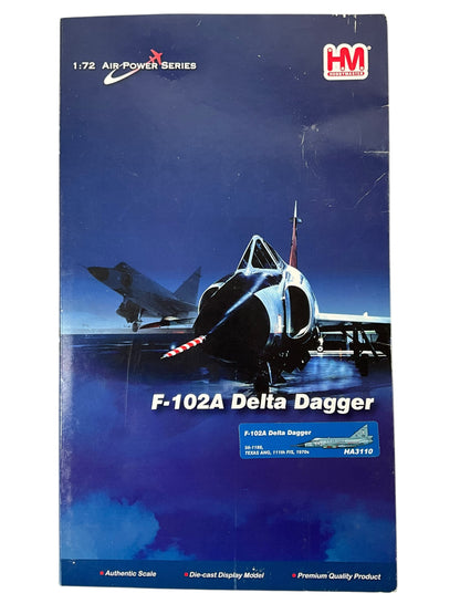 1/72 Hobbymaster (HA3110) Convair F102A Delta Dagger (56-1188) "flown by pre-President George W.Bush" Ellington AFB, Texas ANG 111 FS , 147th RW, U.S.A.F. 1970s (Limited Edition)
