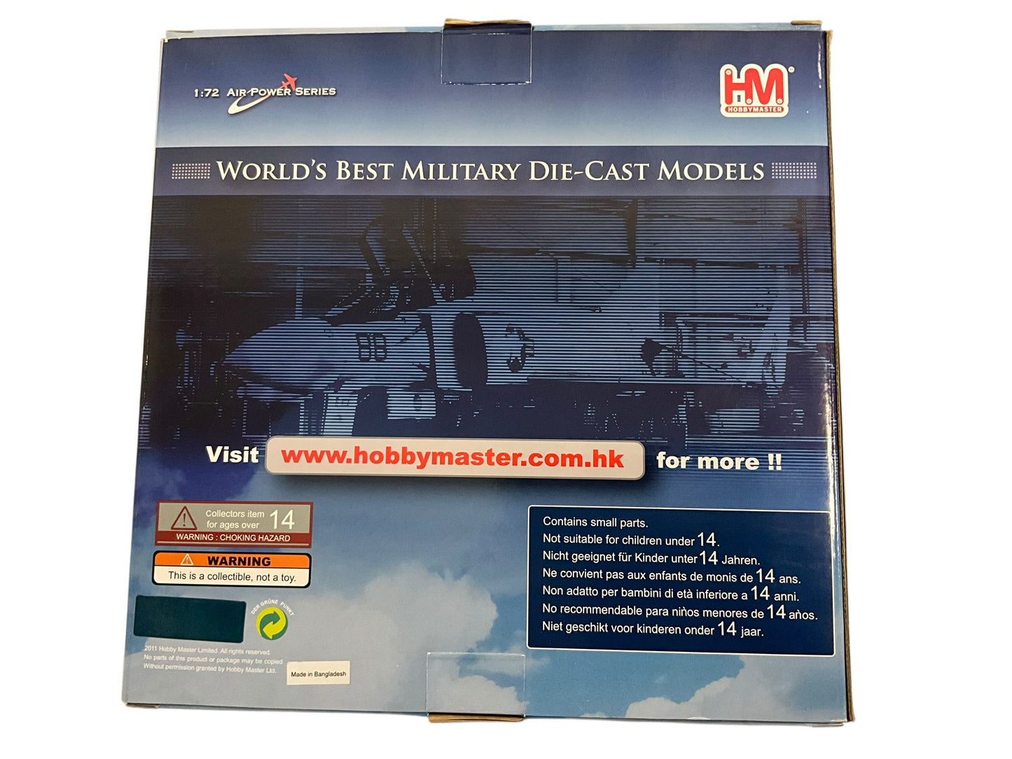 1/72 HobbyMaster (HA19002) McDonnell Douglas RF4E Phantom II (s/n 72-0267) Blue & Grey Camo, Mehrabad AB, 2009 Islamic Republic of Iran Air Force (Limited Edition)