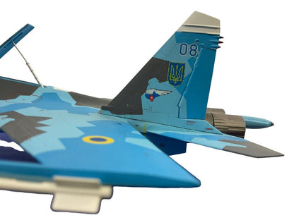 Ukrainian Air Force Sukhoi SU-27 Flanker Splinter Camouflage JC Wings 1:72 Scale Die Cast Model NIB