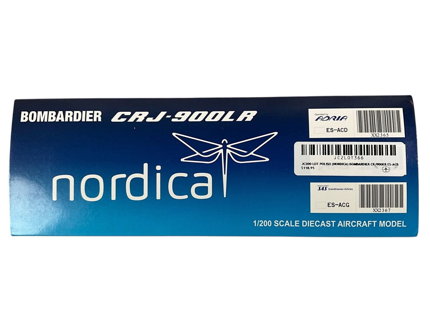 1/200 JC Wings (JC2LOT366) Bombardier CRJ900LR (ES-ACB) "nordica" LOT Polish Airlines (Limited Edition) 2020 Release