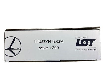 1/200 Herpa Ilyushin IL62M LOT Polish Airlines