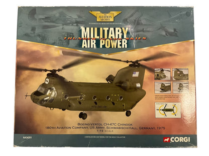 1/72 Corgi (AA34201) Boeing Vertol CH47C Chinook (15846) Schwabish-Hall, Germany, 1975, 180th Aviation Company, U.S. Army (Limited Edition)