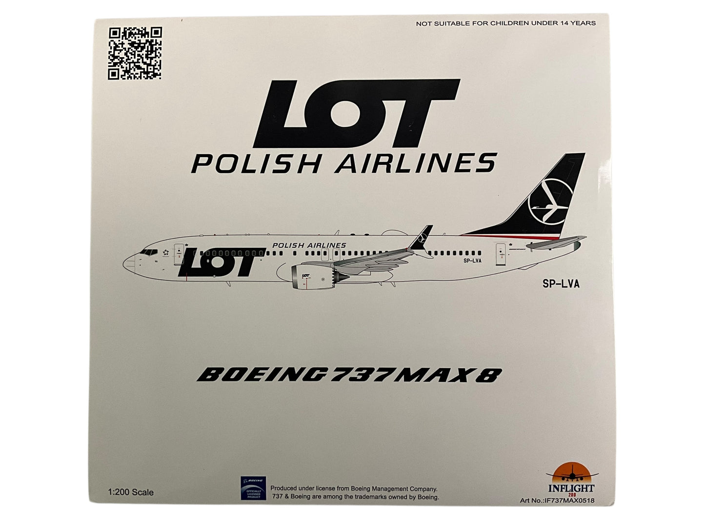 1/200 Inflight200 (IF737MAX0518) Boeing B737-MAX8 (SP-LVA) LOT Polish Airlines (Limited Edition) 2018 Release