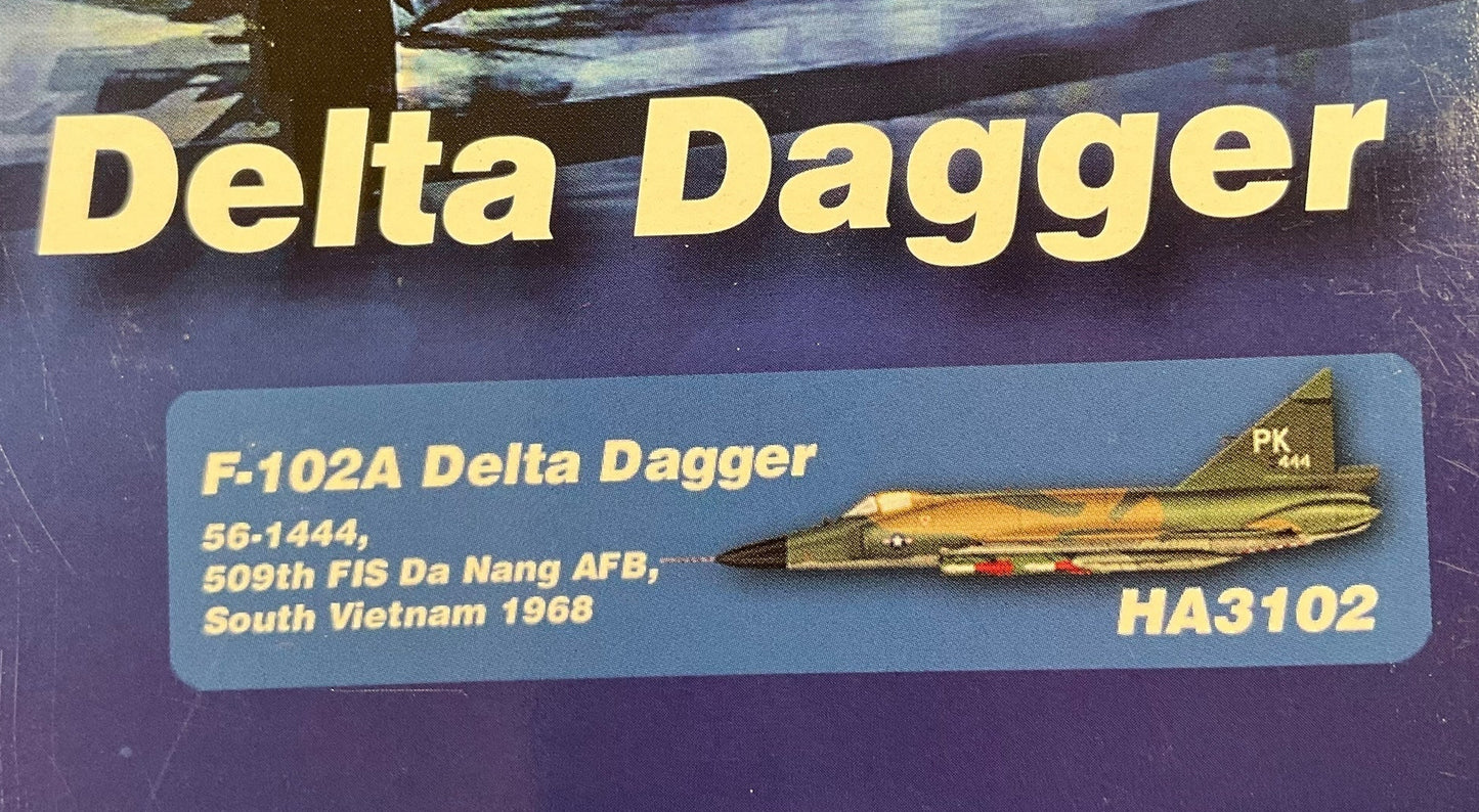 1/72 Hobbymaster (HA3102) Convair F102A Delta Dagger (56-1444) Da Nang AFB, South Vietnam 1968, 509th FIS 405th FW, U.S.A.F. (Limited Edition) 2011 Release