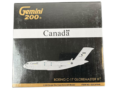 1/200 Gemini200 (G2CAF646) Boeing (C-17A) CC-177 Globemaster-III (17704) - CAF Low Vis Grey Livery - 429 "Buffalo" Sqdn - Canadian Armed Forces (Limited Edition) 2017 Release