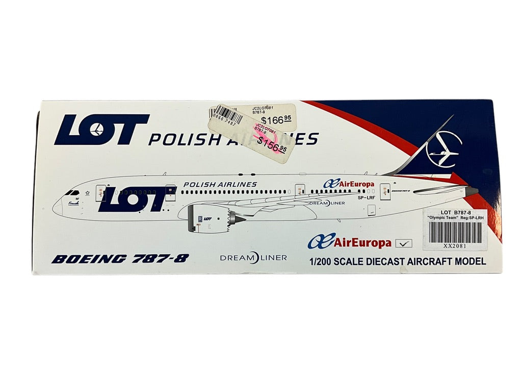 1/200 JC-WIings (JC2LOT2081) Boeing B787-8 (SP-LRH) Dreamliner (SP-LRH) * Proud To Fly the Polish Olympic Team * LOT Polish Airlines 2018 (Limited Edition)